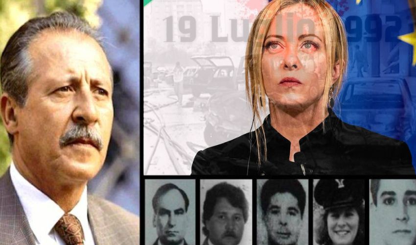 Strage via D’Amelio, Meloni rende omaggio a Borsellino e alla scorta