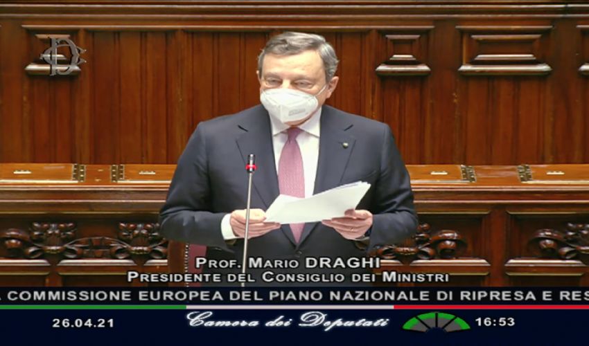 Draghi alla Camera: “Nel Recovery Plan c’è il destino dell’Italia”