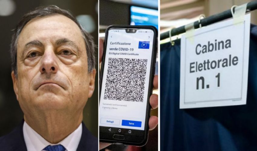 Draghi pronto a sganciare l’arma finale: Green pass anche per votare