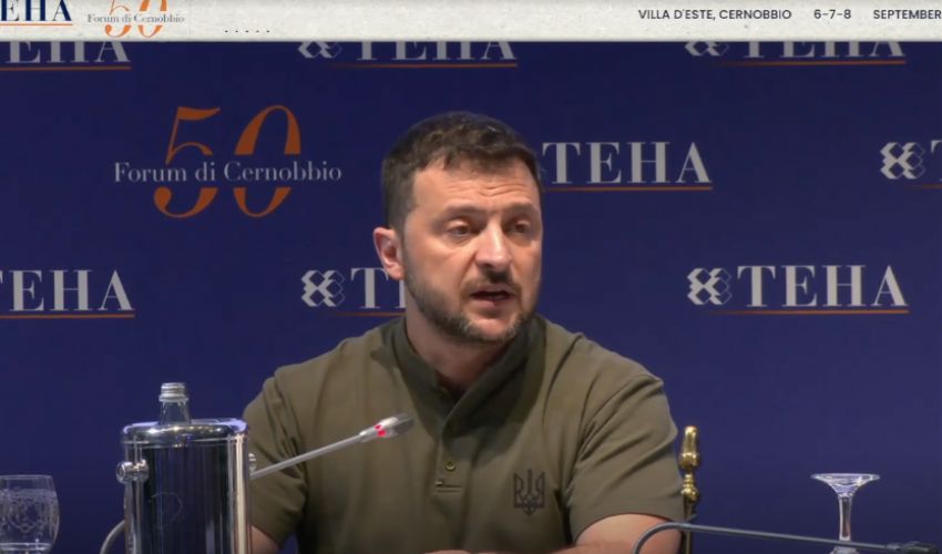 Zelensky a Cernobbio: Italia cruciale per pace e futura ricostruzione