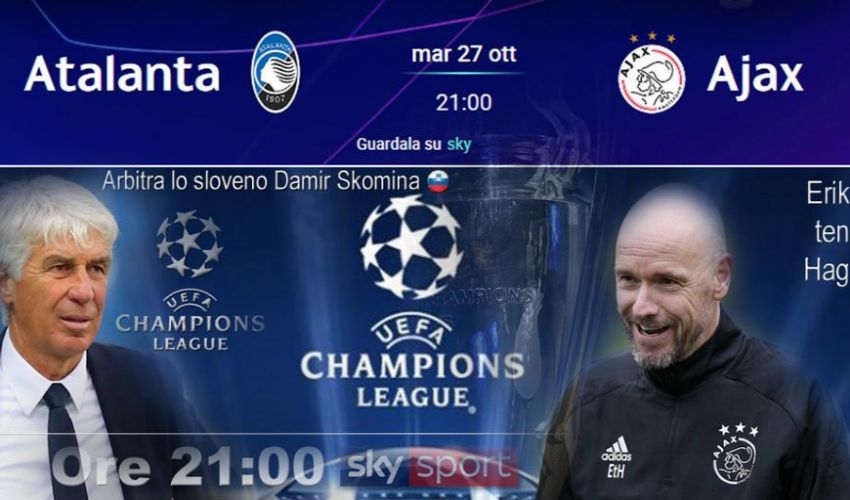 Champions League: Atalanta-Ajax 2-2, Shakhtar-Inter 0-0